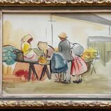 Anna Lesznai, Attributed to, Watercolor On Cardboard, Circa 1930