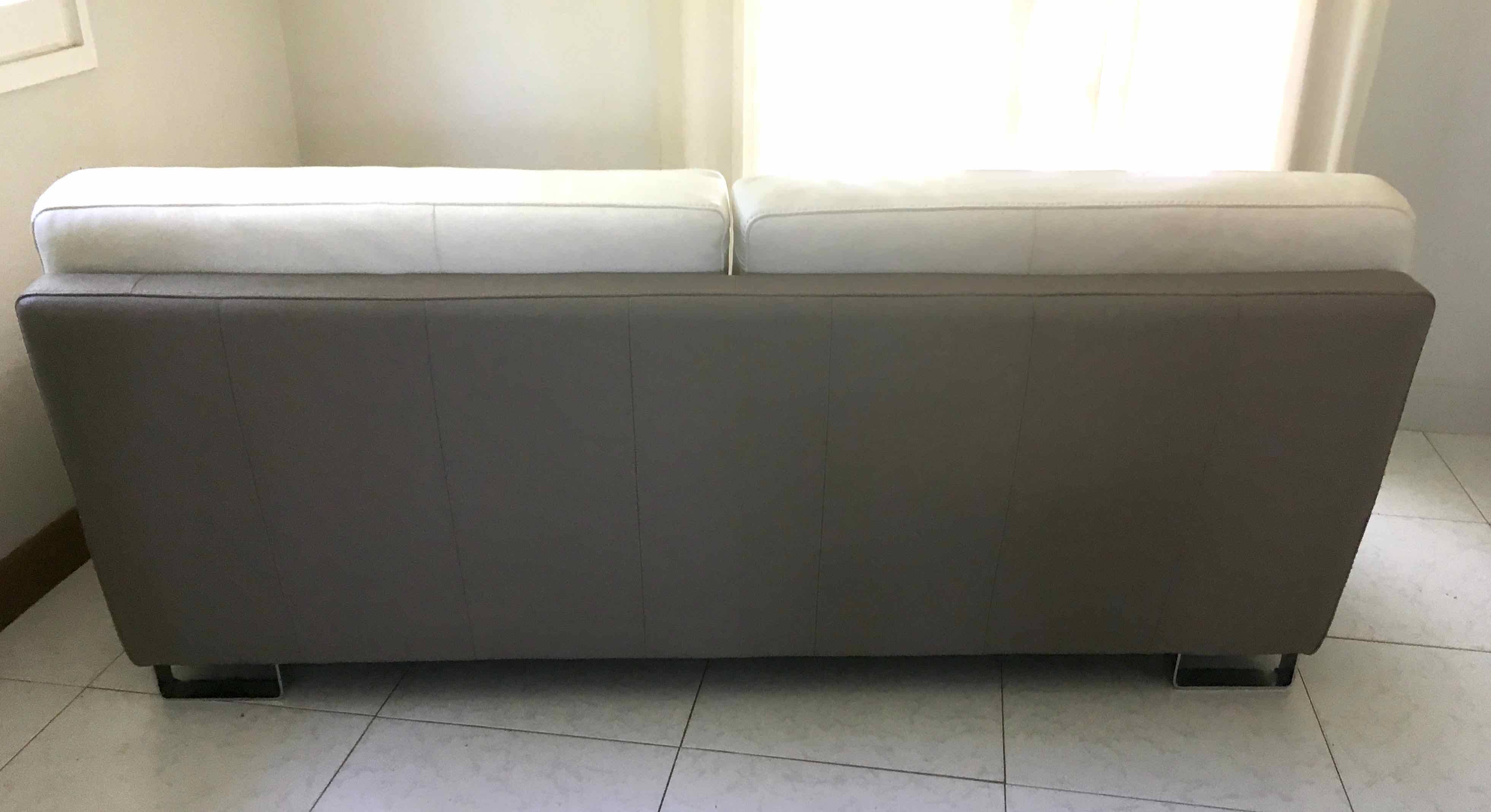 Leather 3-seater sofa
