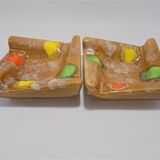 Duo of ashtrays