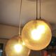 Lustre suspension boules verre ambré Parscot