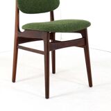 Ensemble de 6 chaises de salle à manger en teck hollandais design vintage