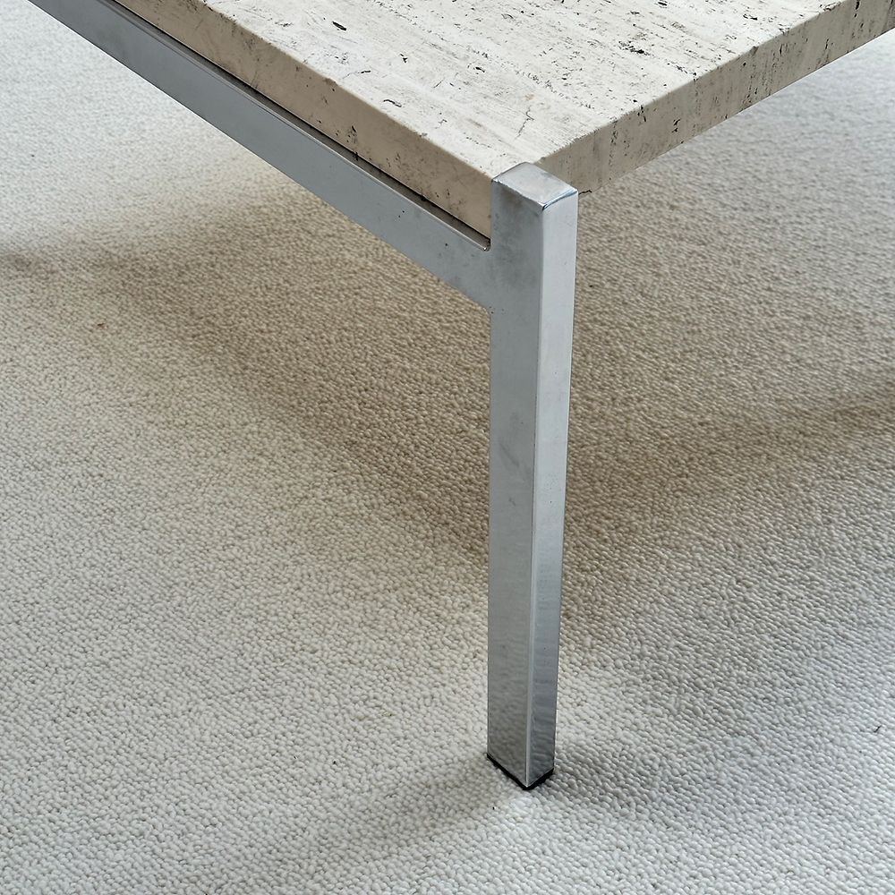 Travertine coffee table