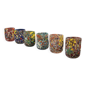 Service de 6 verres Murano - artisanal
