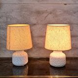 Pair of vintage ceramic lamps made in Italy