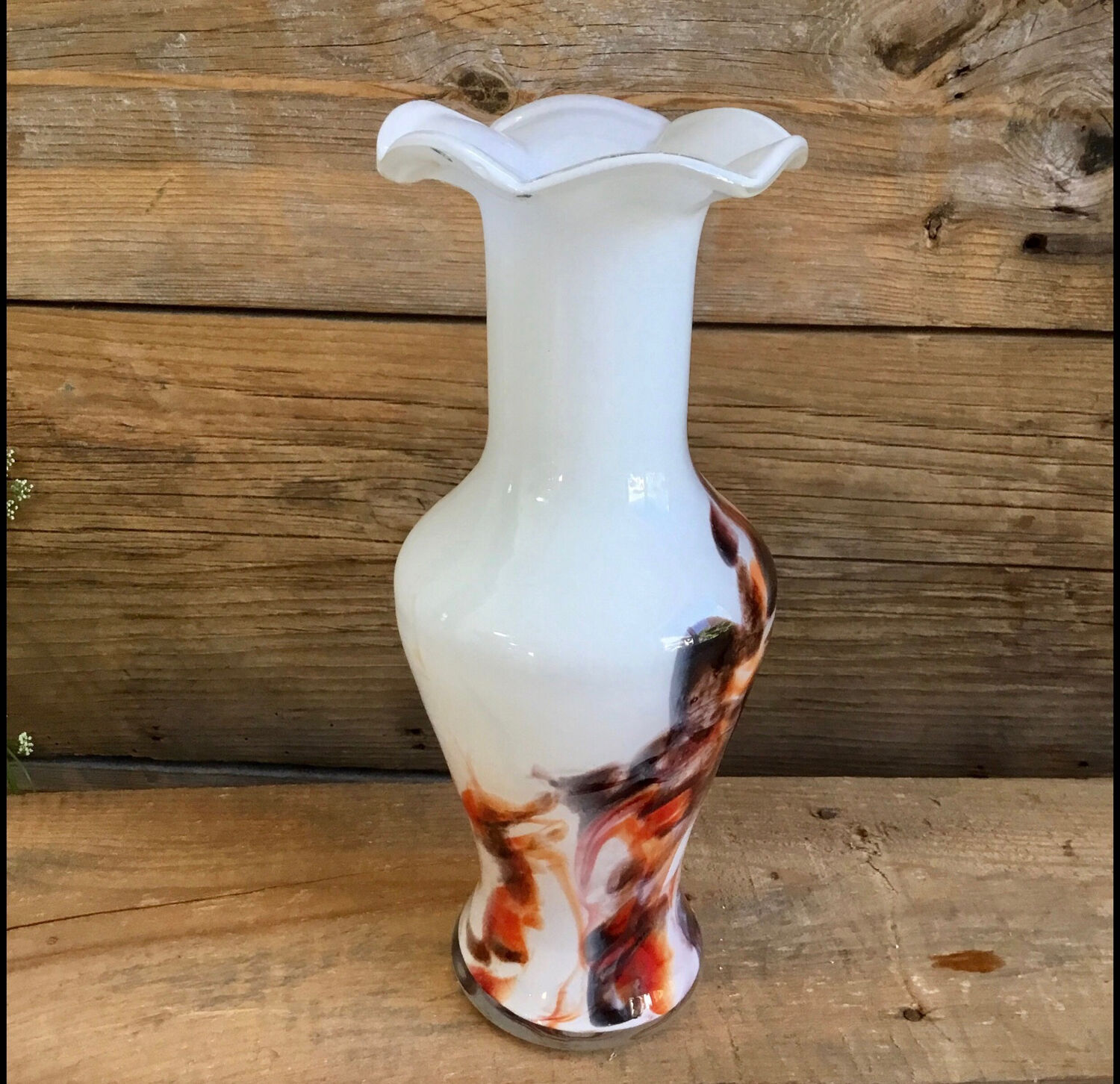 Vintage opaque glass vase