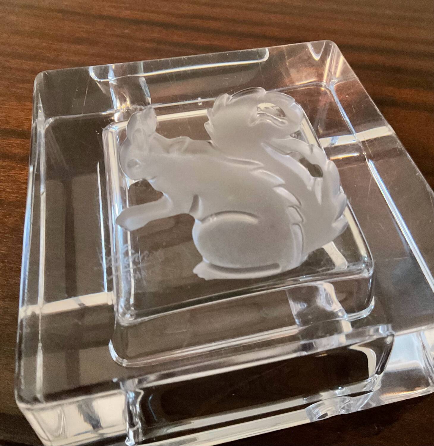 Vintage Sèvres crystal ashtray