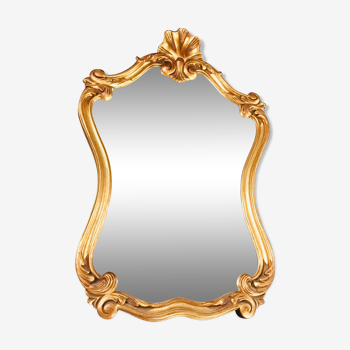 Miroir doré style Louis XV 60x40 cm