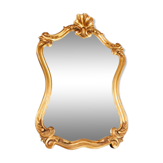 Miroir doré style Louis XV 60x40 cm