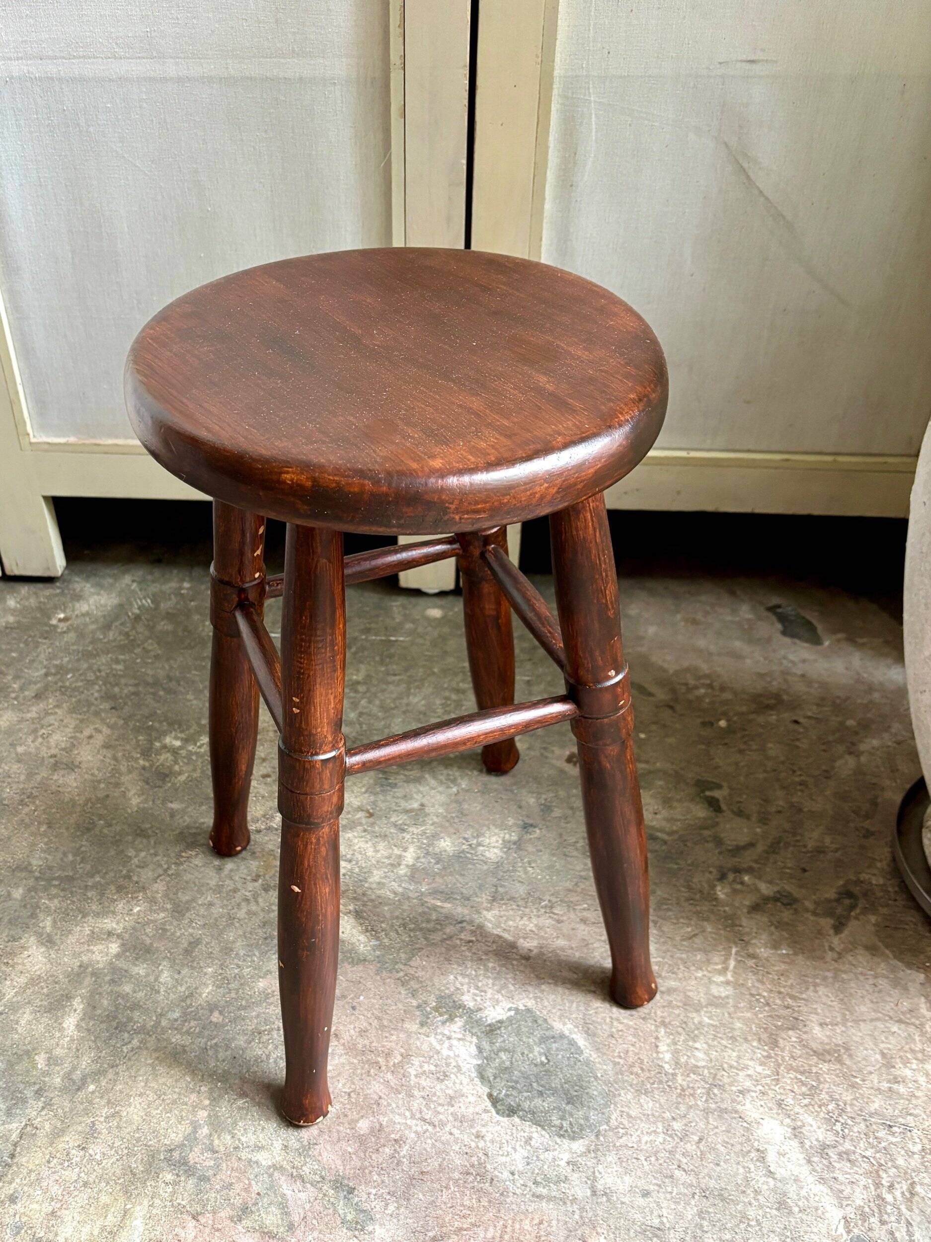 Dark wood stool