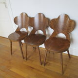 3 Trefle Bistrot Baumann chairs