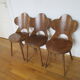 3 chaises trefle bistrot Baumann
