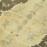 1970s handwoven decorative anatolian beige carpet 131 cm x 234 cm