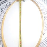 Oval mirror brass