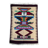 Tapis vintage 100% laine tissée