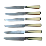 Box of 6 knives with horn handles "A Beaujeu"