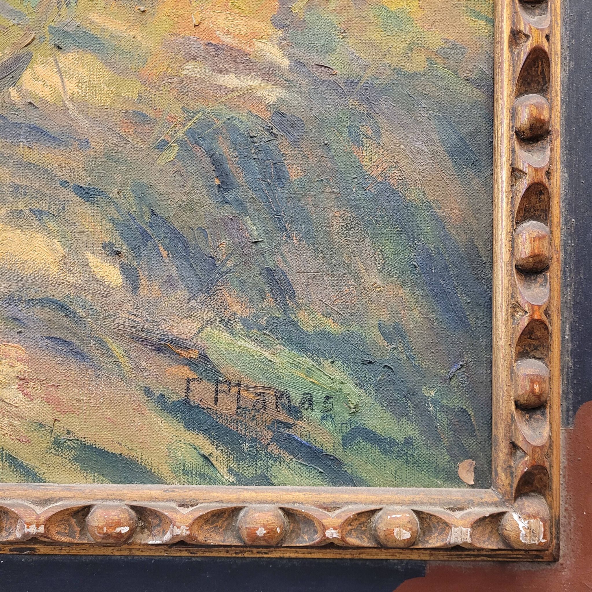 Oleo sobre lienzo “Setembre”, Francesc d’Assis Planas Doria, Escuela catalana, pp. s. XX - Catalonia,