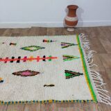 Handmade wool Berber rug 260 X 135 CM