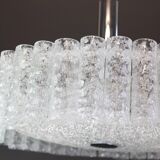 Lustre à tubes de glace en verre Murano par Doria, Allemagne, années 1970