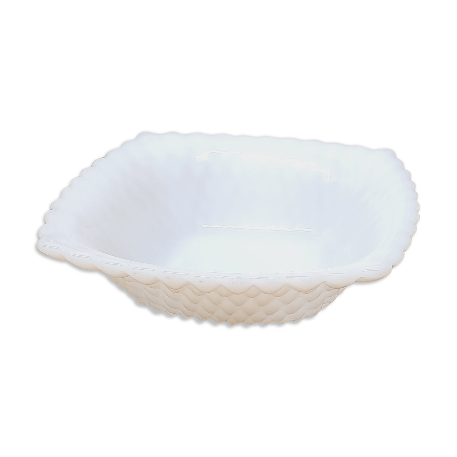 Empty white opaline pocket