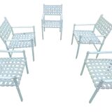 Set of 5 garden armchairs