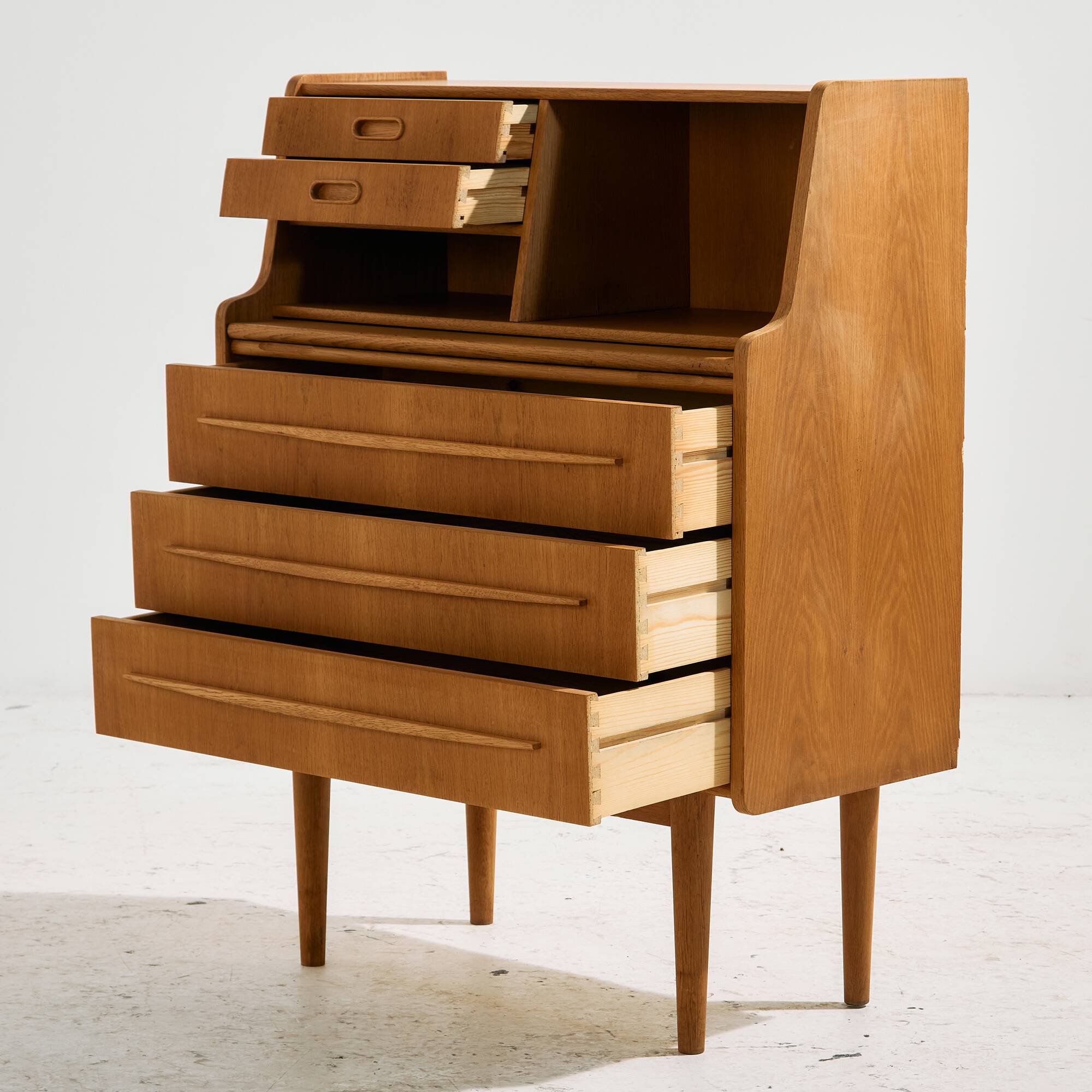 Danish oak bureau desk