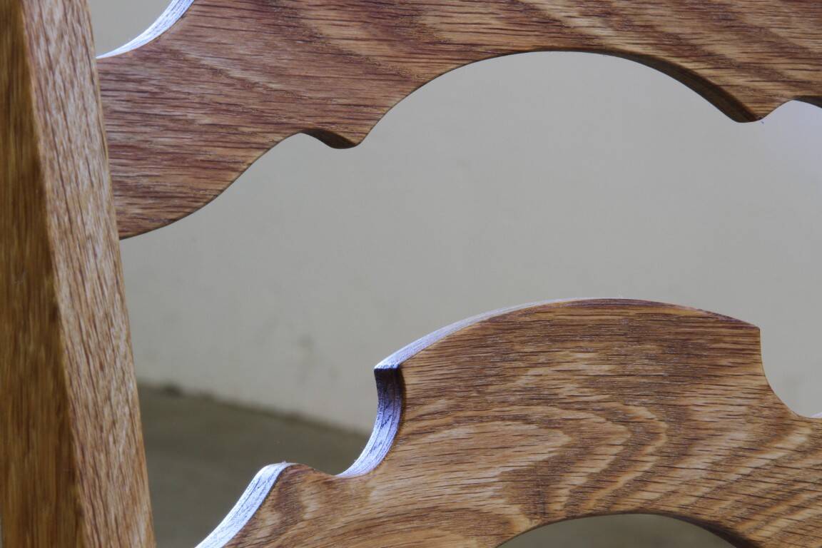 Chaises de salle à manger en chêne brutaliste danois moderne des années 1960 dans le style de Kjærnulf, ensemble.