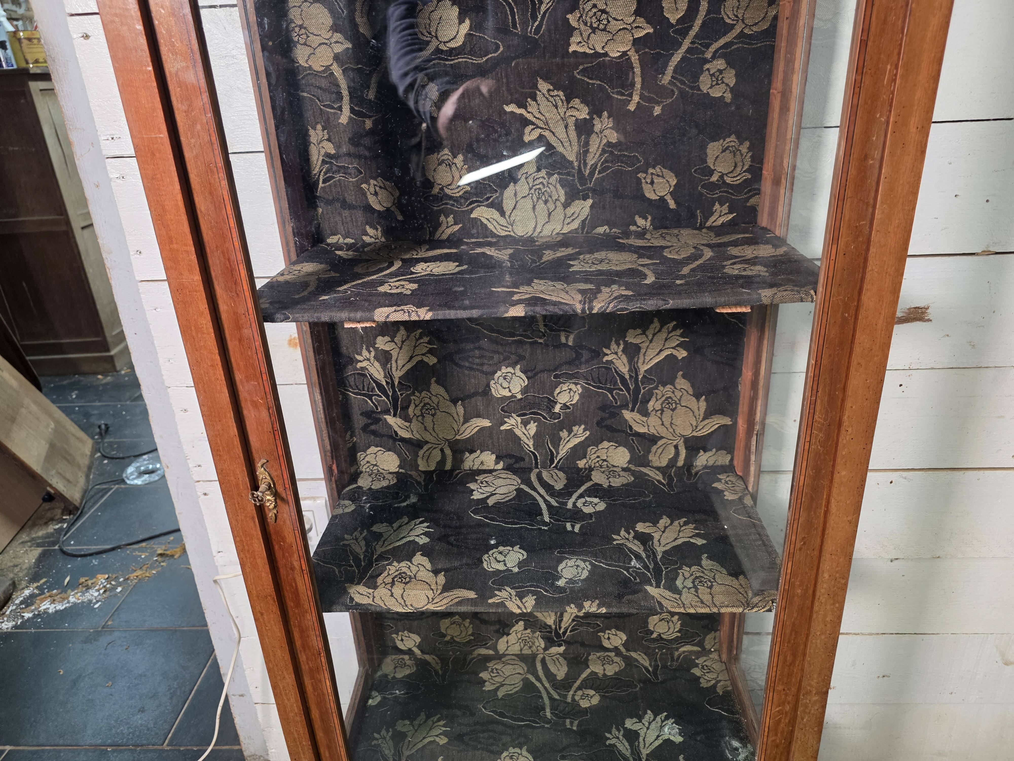 Vitrine ancienne style transition Louis XV-Louis XVI en Acajou