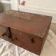 Large wooden trunk suitcase with Tunisia inscription