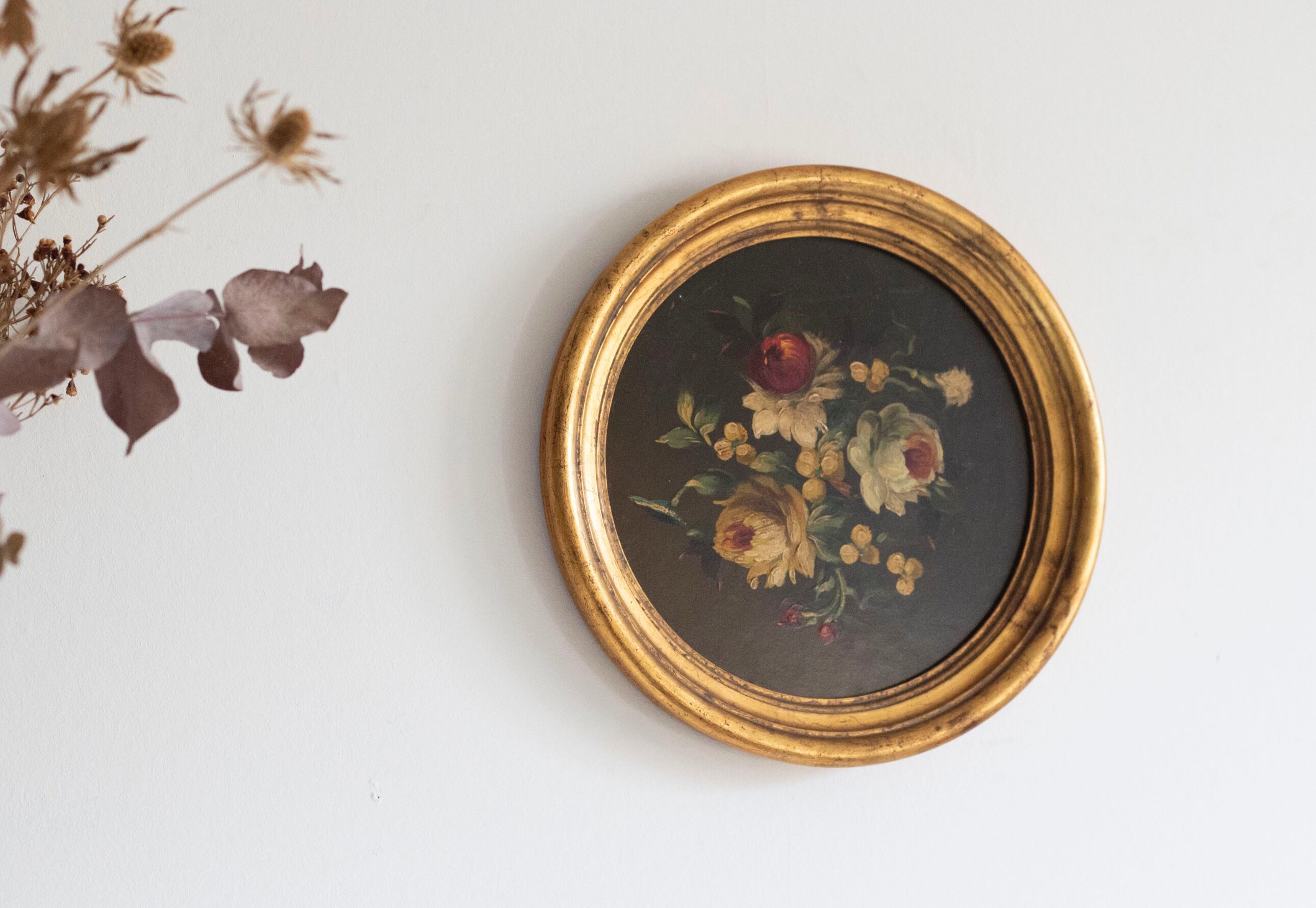Lot de 3 tableaux bouquet de fleurs