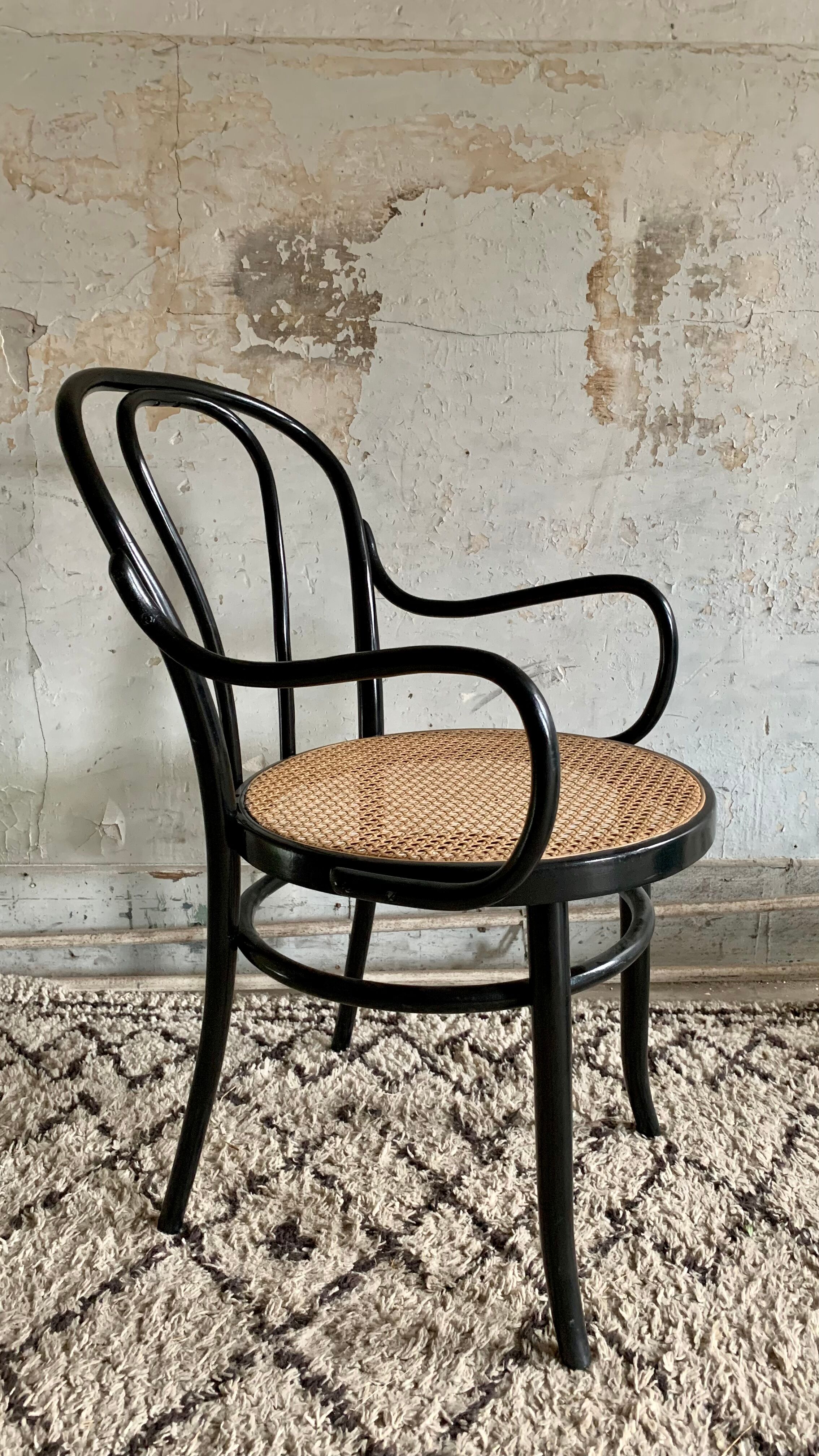 Fauteuil vintage cannage