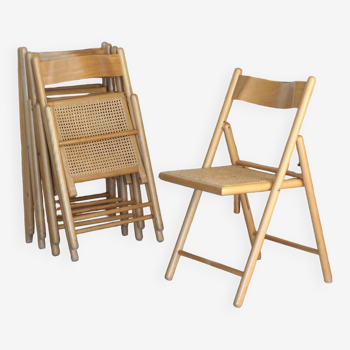 5 habitat cane folding chairs