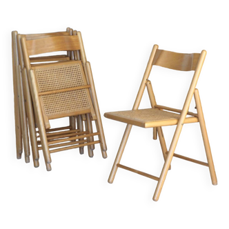 5 habitat cane folding chairs