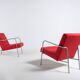 Ensemble de 2 fauteuils vintage style bauhaus d'ikea