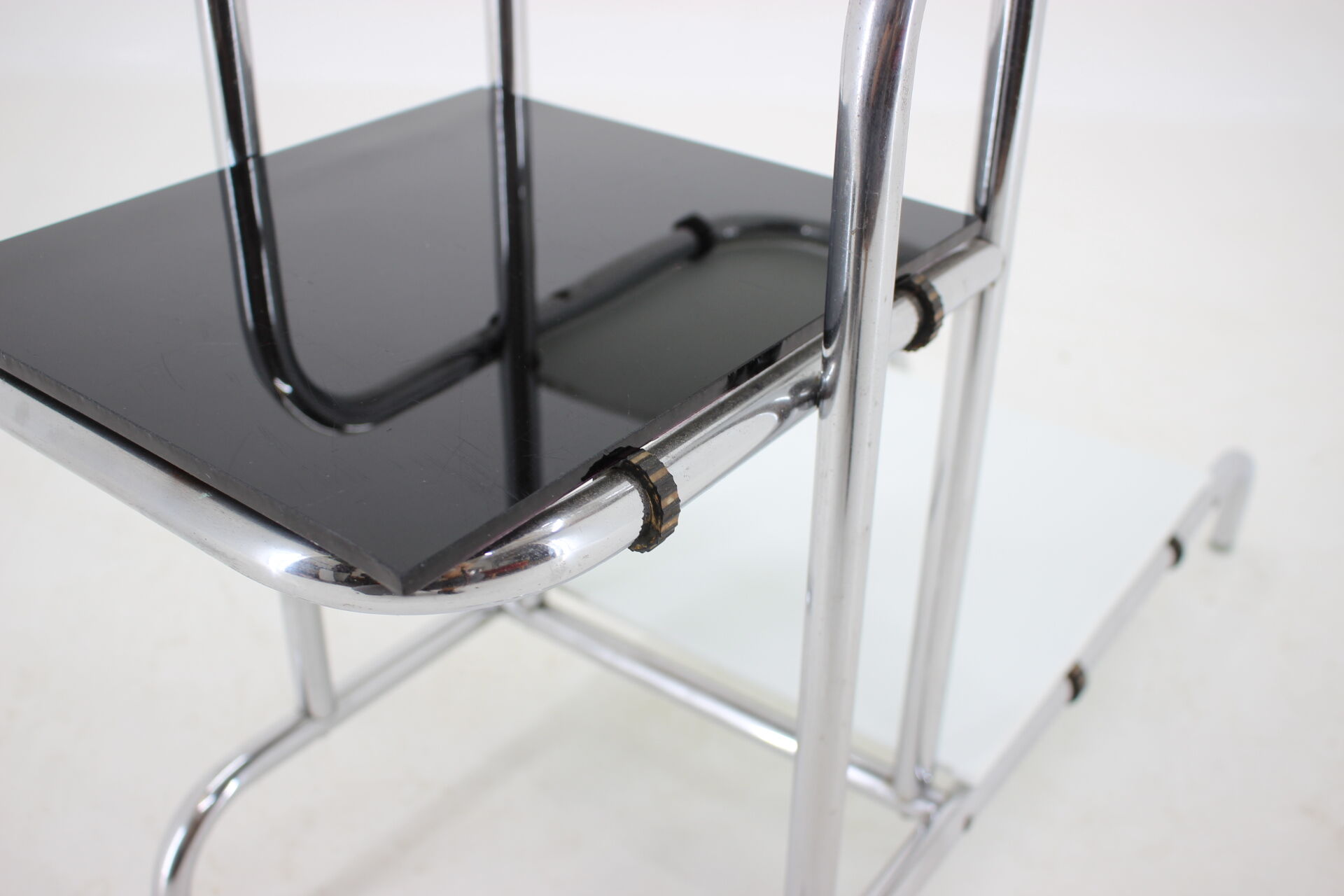 1960s functionalist chrome flower rack