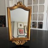 miroir mural en bois doré