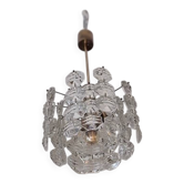 Kinkeldey brass and faceted glass 3-level chandelier, 1960s