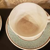 7 cups & 8 under opaque porcelain cups