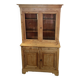 Ancien buffet deux corps vaisselier en pin