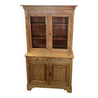 Old buffet two bodies pine cabinet