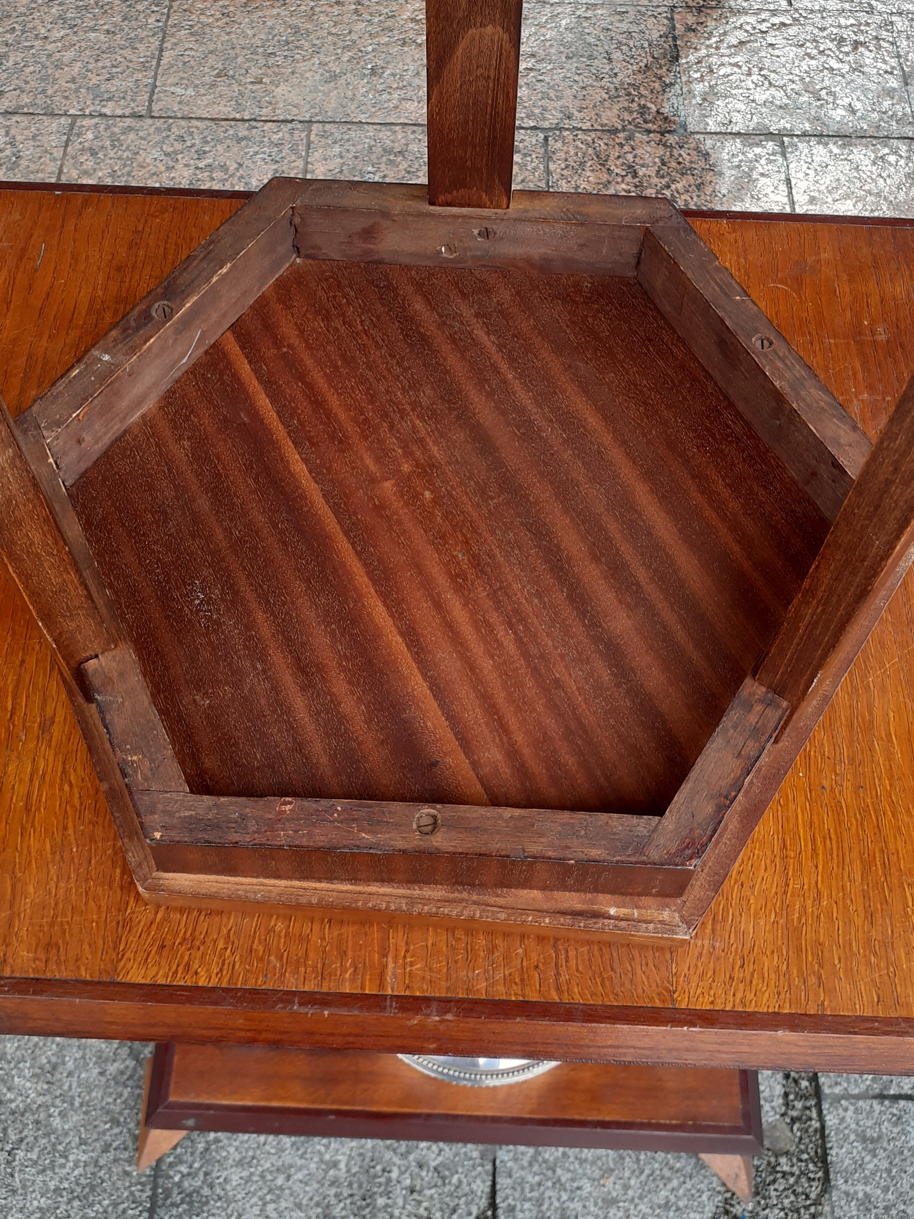 Gueridon old marquetry table old art deco vintage