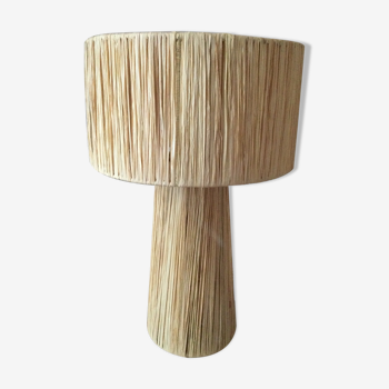 Raffia lamp