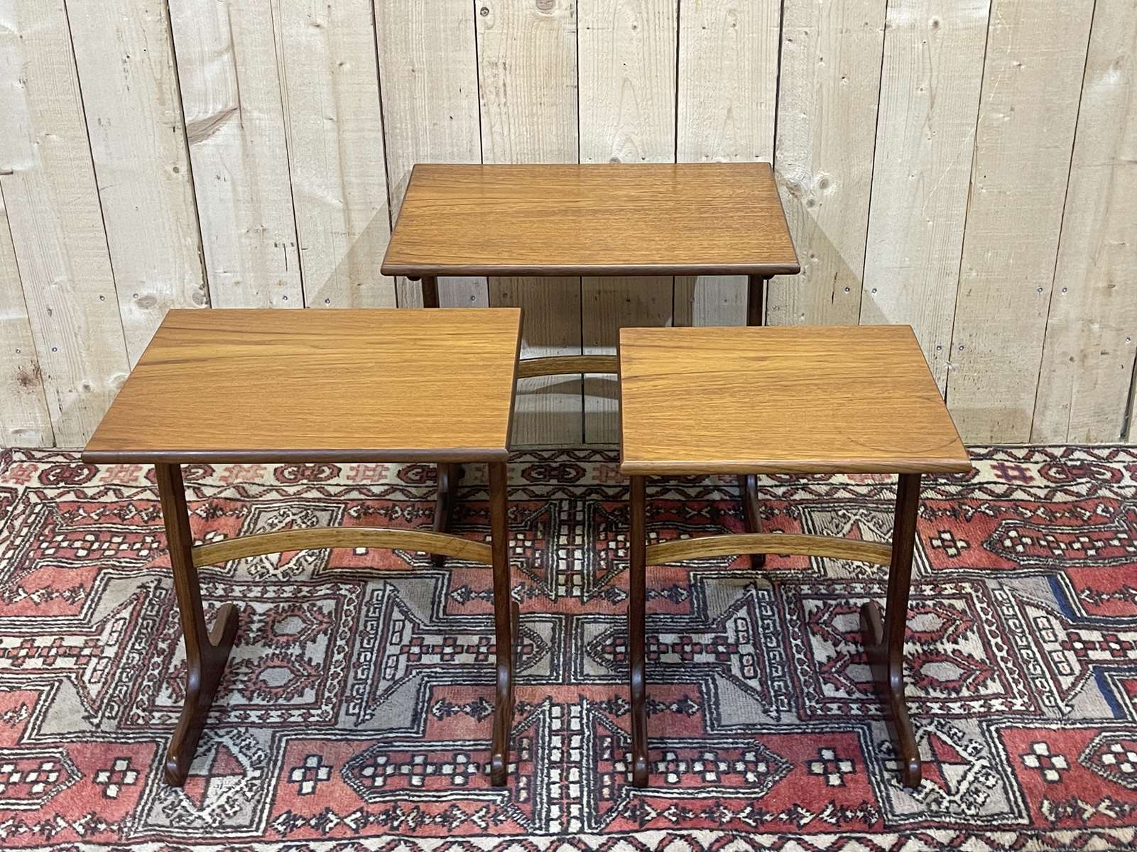 Suite of 3 teak nesting tables from the brand G-Plan