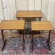 Suite of 3 teak nesting tables from the brand G-Plan