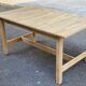 Table à manger scandinave rénovée en chêne 145-200cm