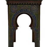 Antique hand-painted Moroccan Moorish Zouak side table