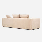 Canapé kopenhaga beige velour, design scandinave
