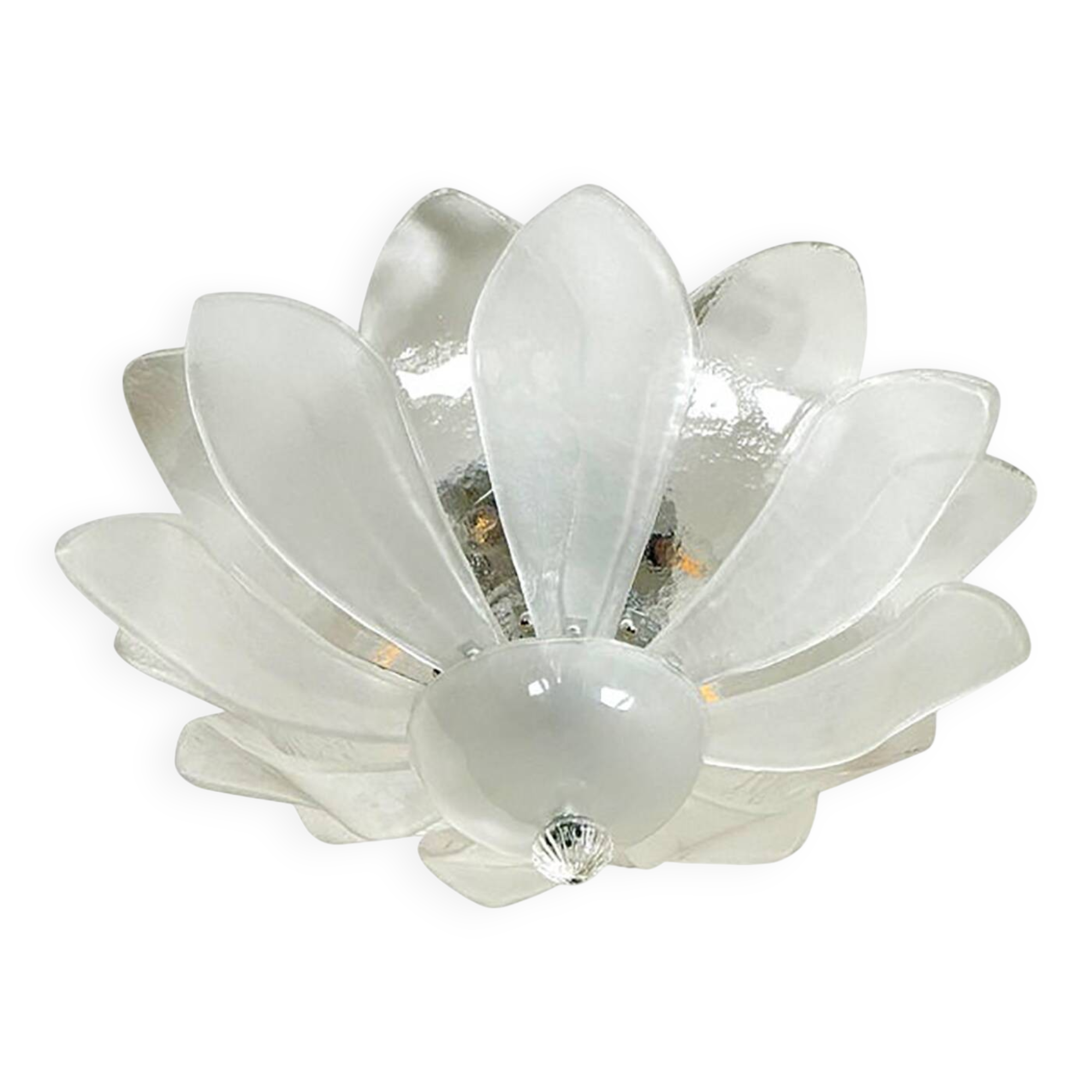 Contemporary Modern Flower  Glass Flush Mount