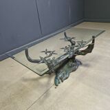 Vintage bonsai coffee table by Willy Daro, 1970s