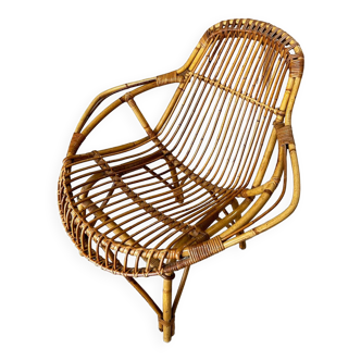 Rattan armchair 50s/60s