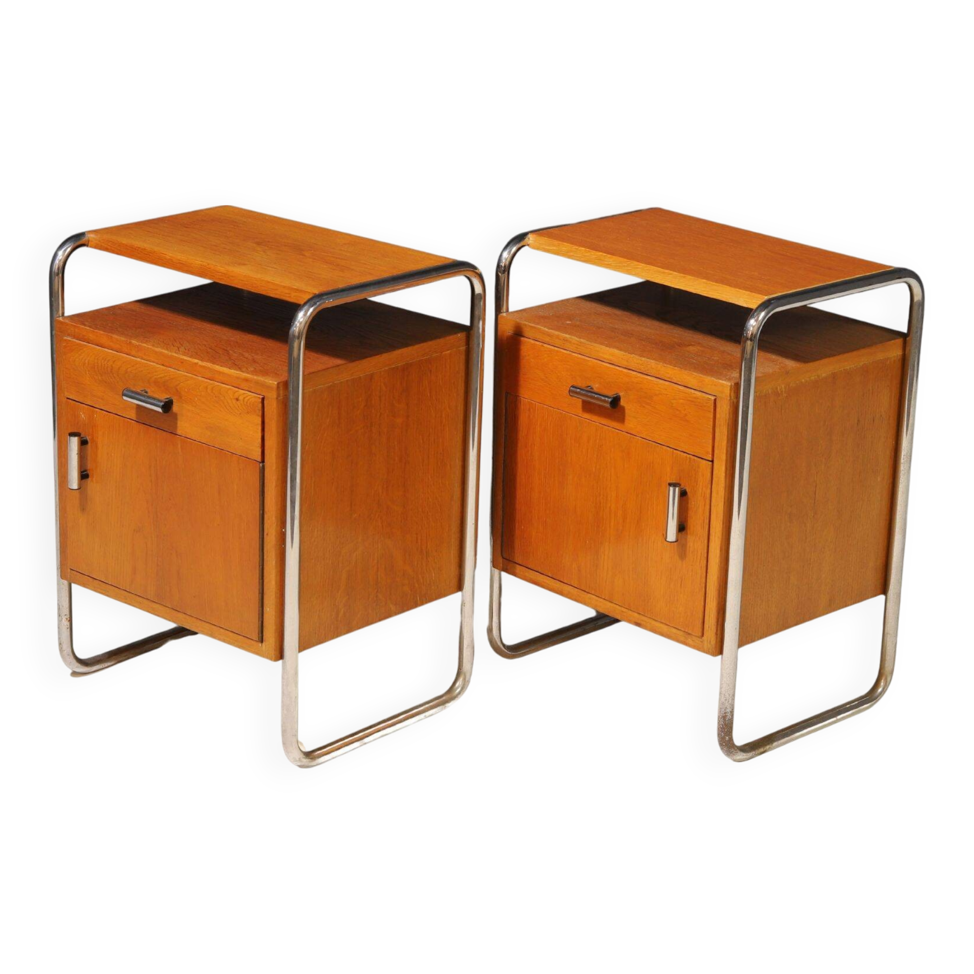 Pair of Functionalist Nightstands | 1930s–1940s